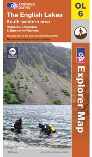 Ordnance Survey Map of The Lake District: South-western area