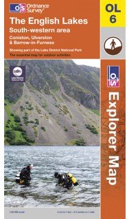 Ordnance Survey Map of The Lake District: South-western area