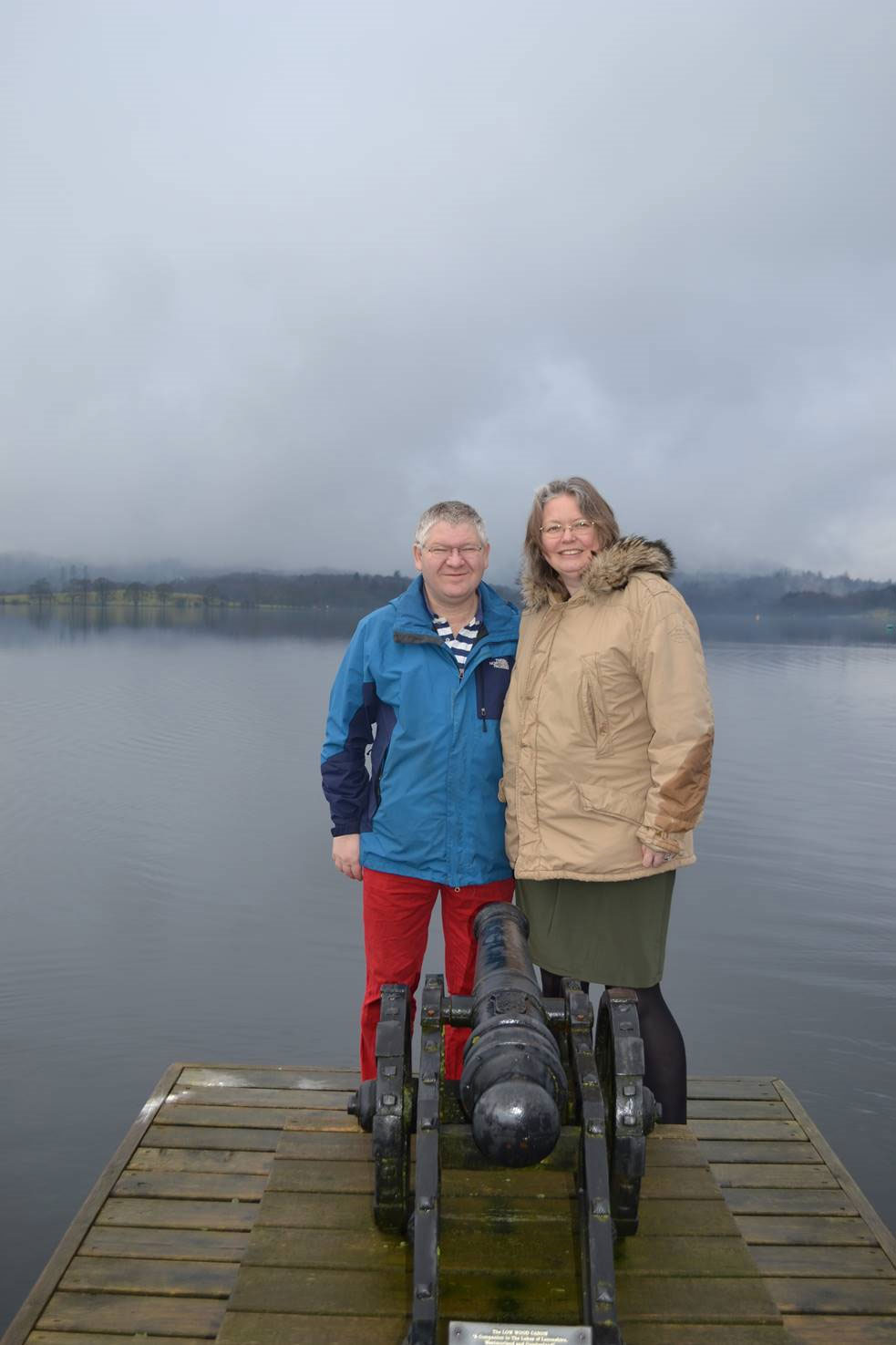 Lars and Theresia on the iconic Low Wood Bay Jetty