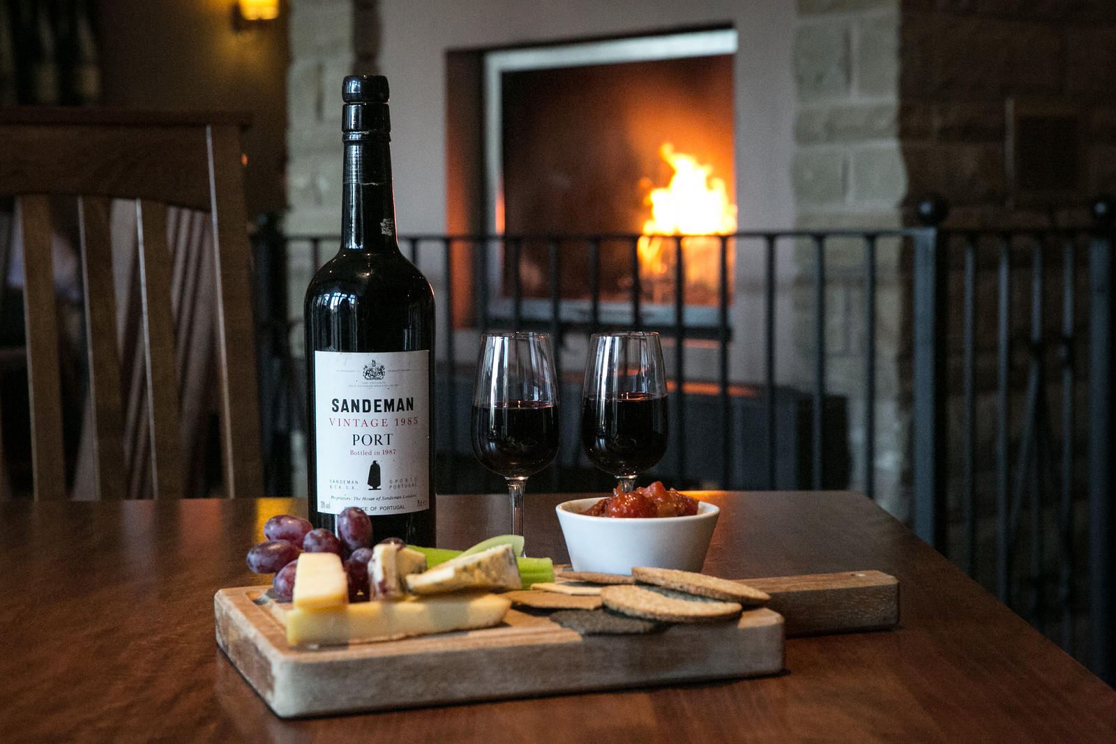 Enjoy Sandeman's Port pared with local Lancashire Cheeses