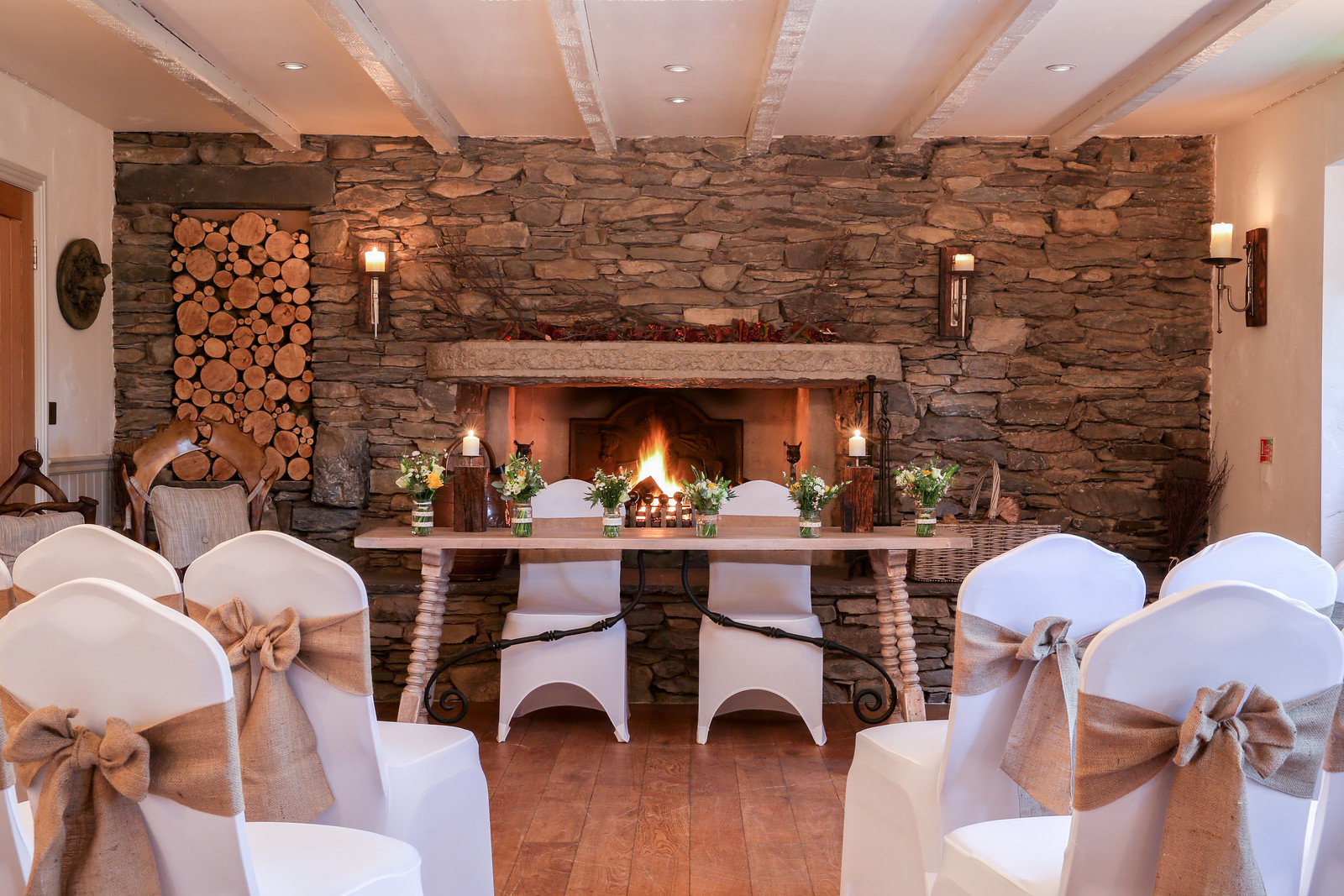Log fire, candles, slate and beams in The Wild Boar's new intimate Undermillbeck