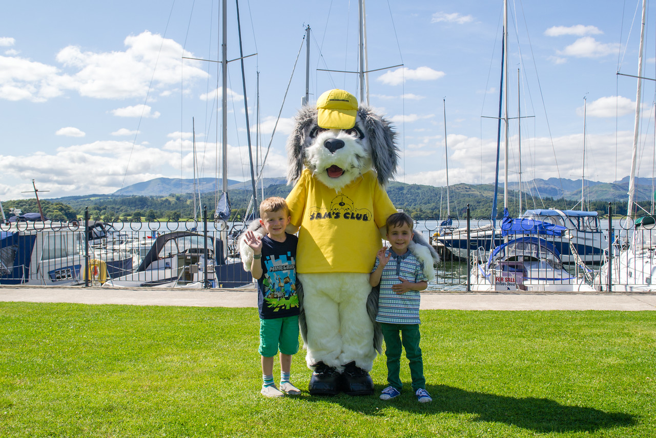 Sam Greeting Children at Low Wood Bay