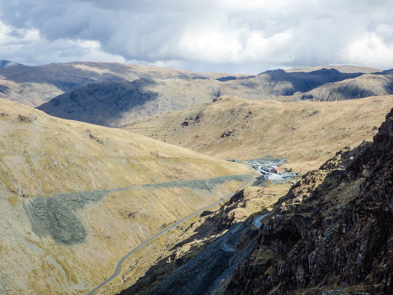 Views back towards the Honister Visitors Centre