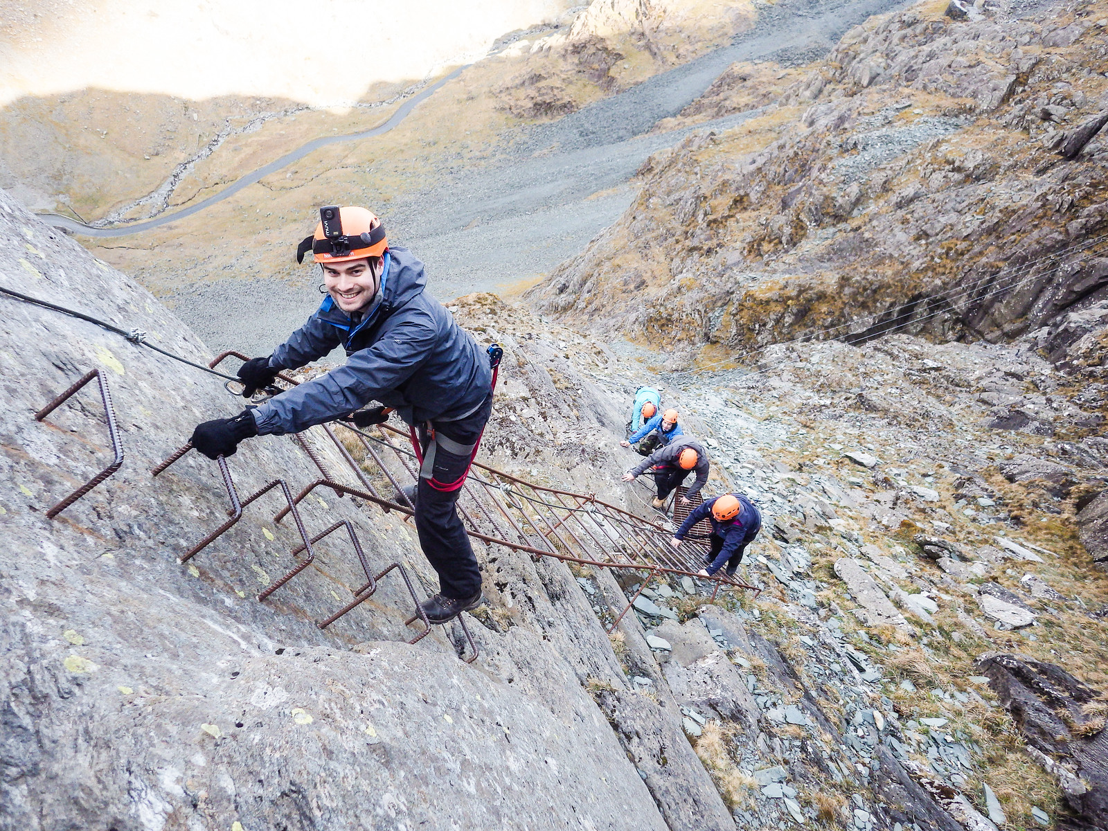 Kris smiling for the canera, just before he looked down to the valley bottom!