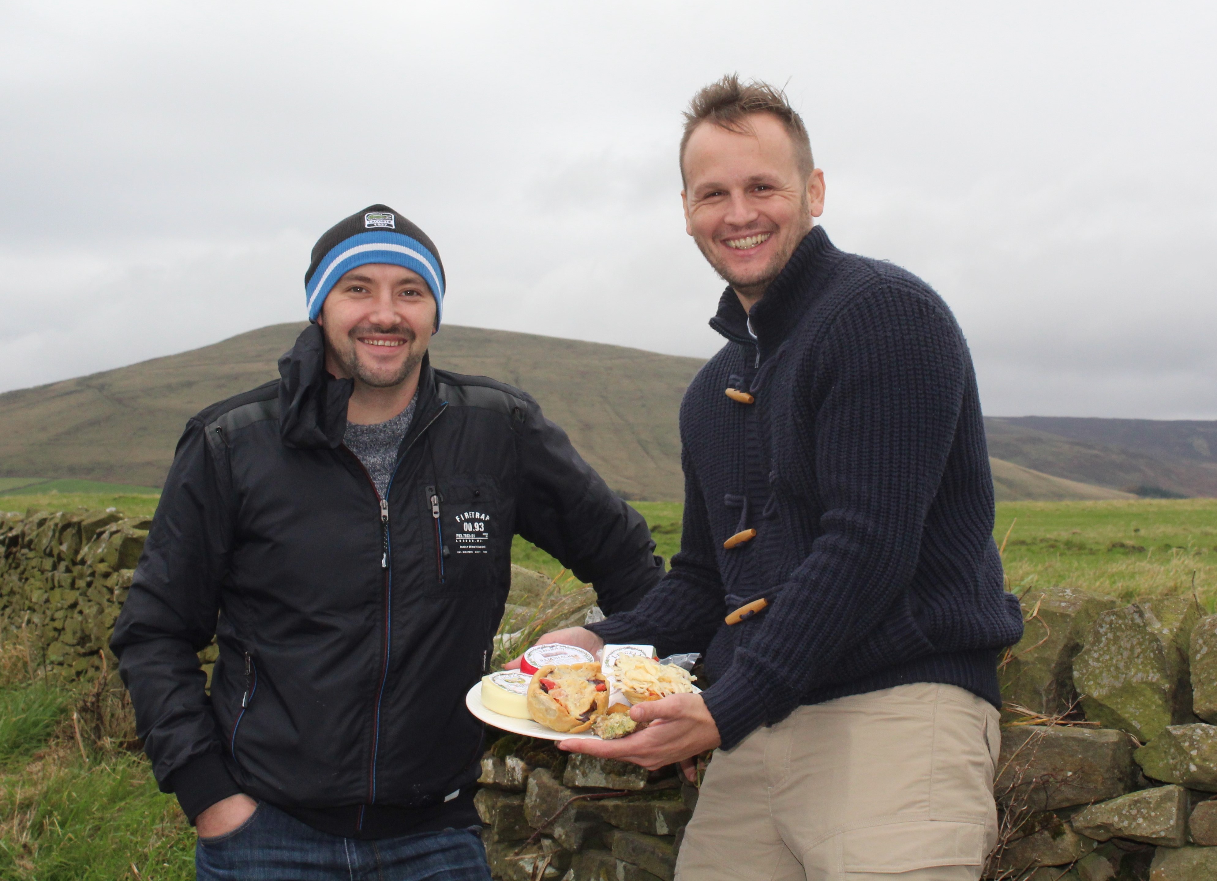 Head Chef, Damian (left) and F & B Manager, Gary, out on the trail for cheese