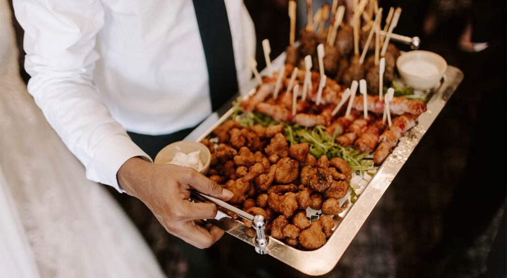 A tray of canapes